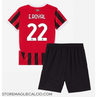 AC Milan Emerson Royal #22 Maglia Gara Casa Repliche 2024-25 Bambino Maniche Corte